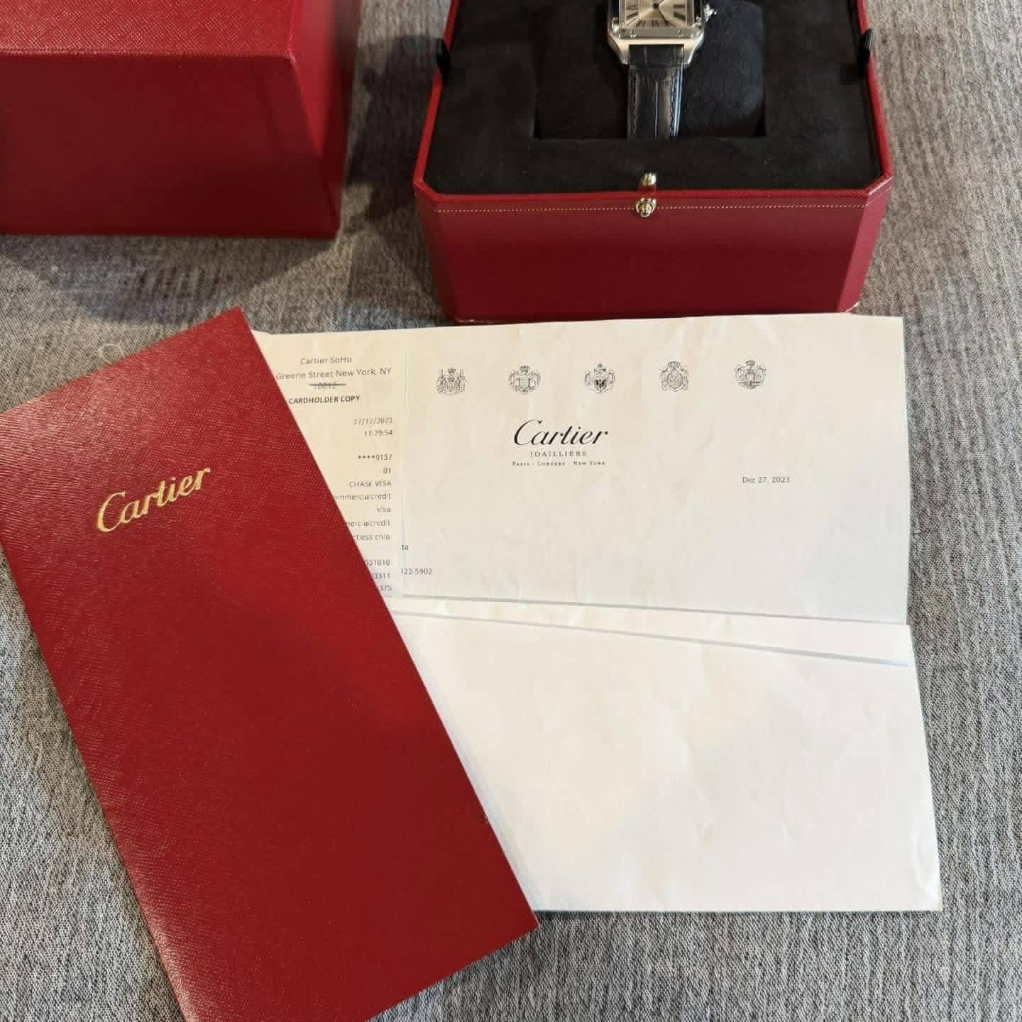 Montre Cartier Santos Dumont — Quartz — Cadran argenté — Acier — Grand modèle – Image 10