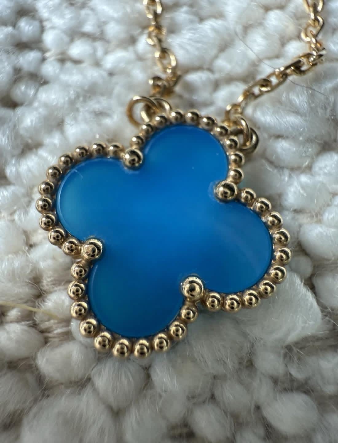 Pendentif Van Cleef & Arpels Vintage Alhambra Agate Or Jaune 750 Coffret – Image 20