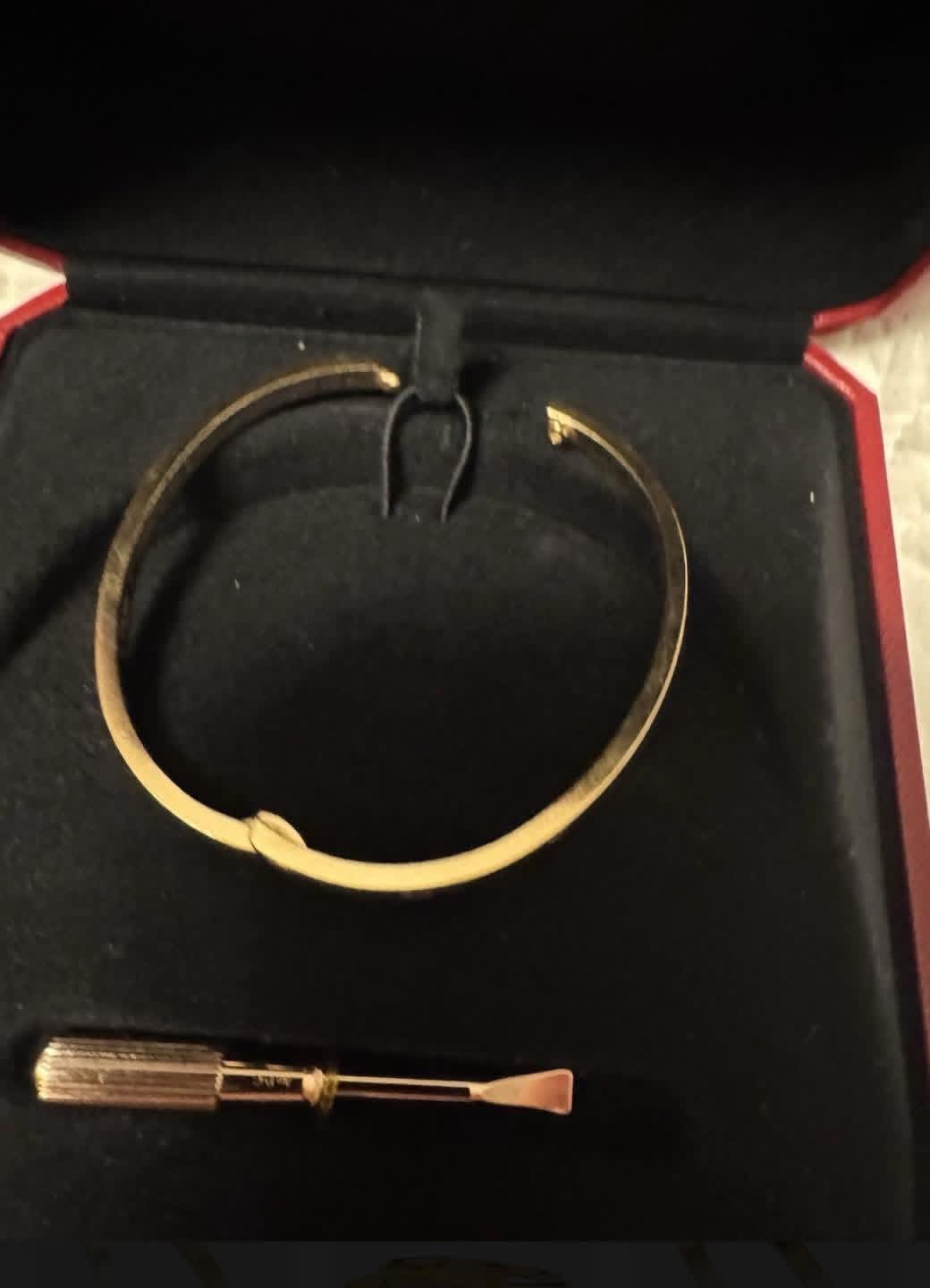 Bracelet Cartier LOVE (petit) Or rose Taille 16 – Image 7
