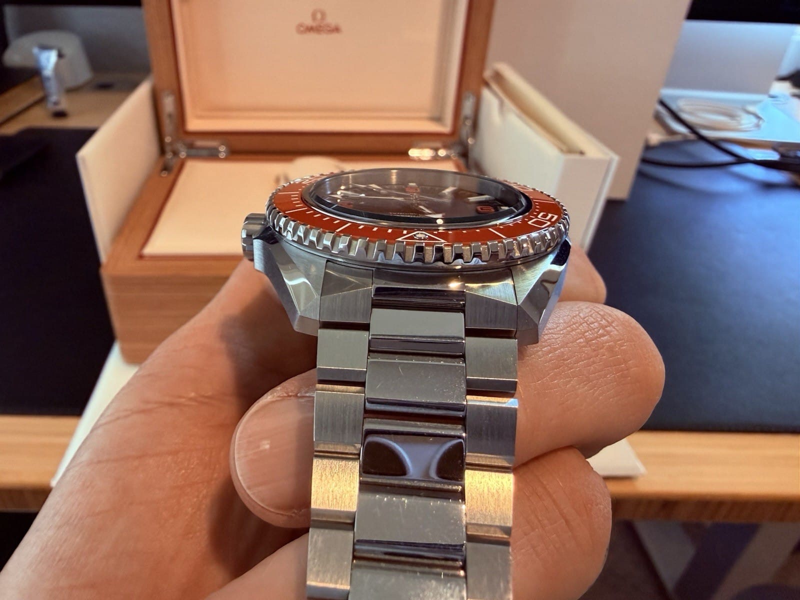 Omega Seamaster Planet Ocean 600M - Orange - Acier - B&P - Excellent état – Image 6