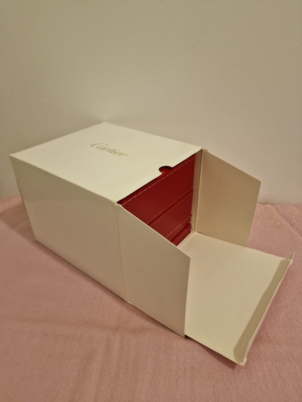 Montre Cartier Tank Divan pour femme, en acier inoxydable, bracelet rouge, 32 mm, réf. 2599 – Image 10