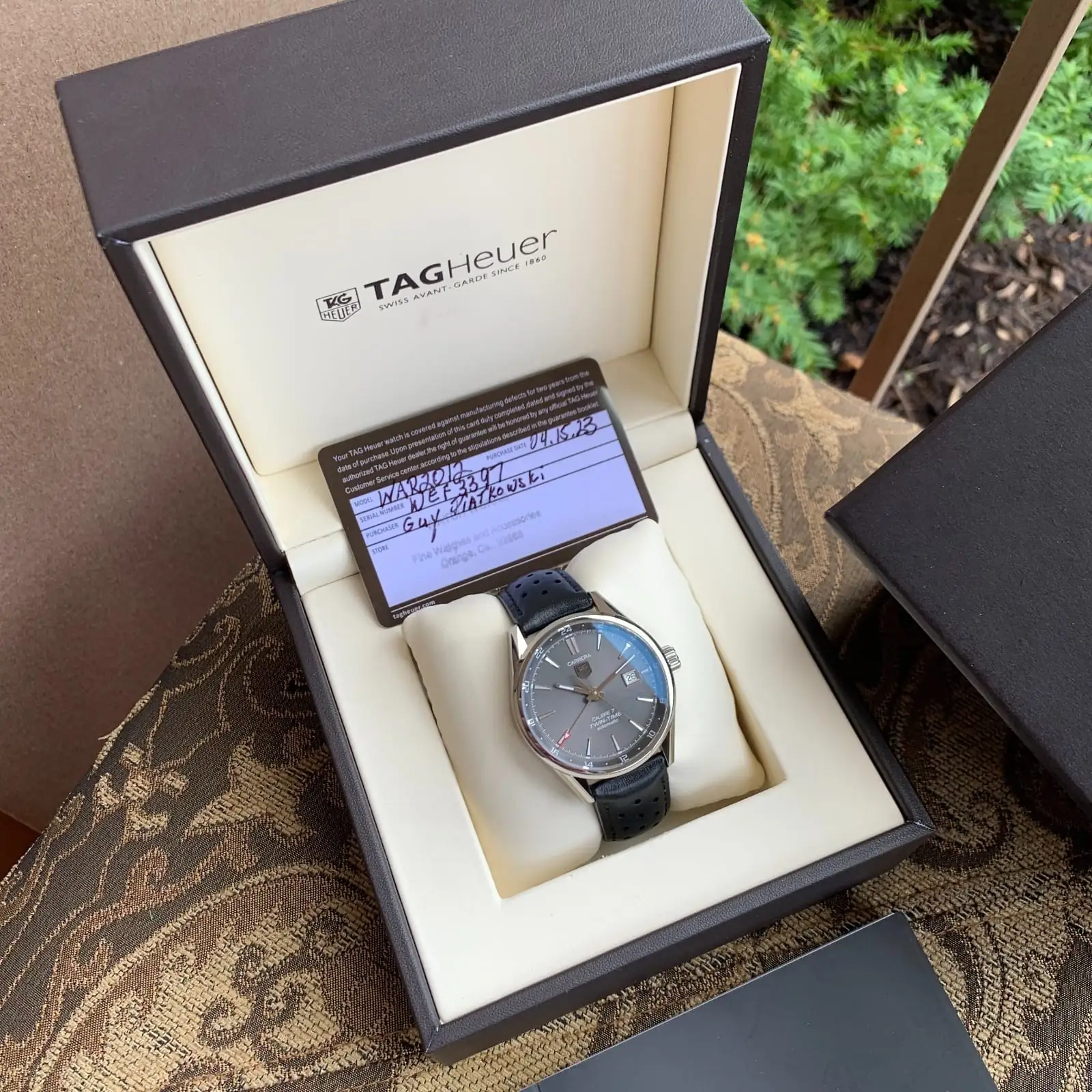 Montre TAG Heuer Carrera Twin-Time Calibre 7 Automatique WAR2012-1 - Boîte et papiers – Image 2