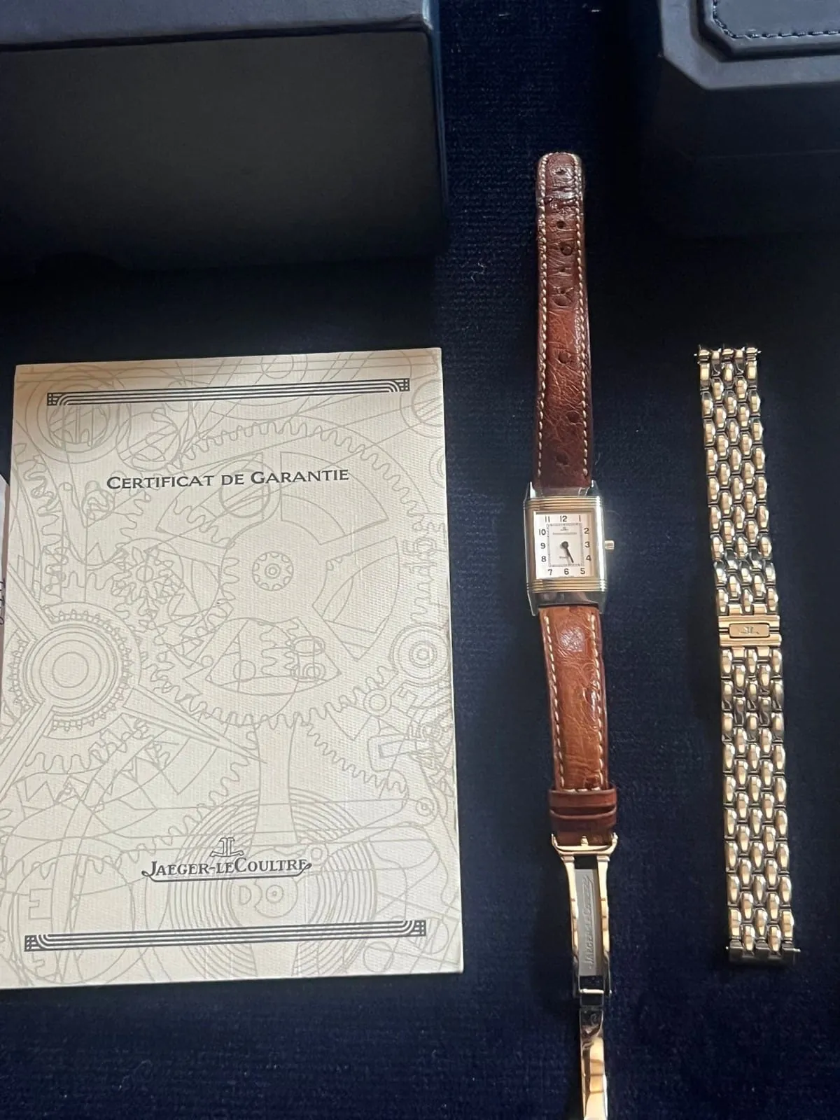 Coffret complet Jaeger-LeCoultre Reverso 260808 : bracelet en acier inoxydable, bracelet et fermoir Jaeger – Image 18