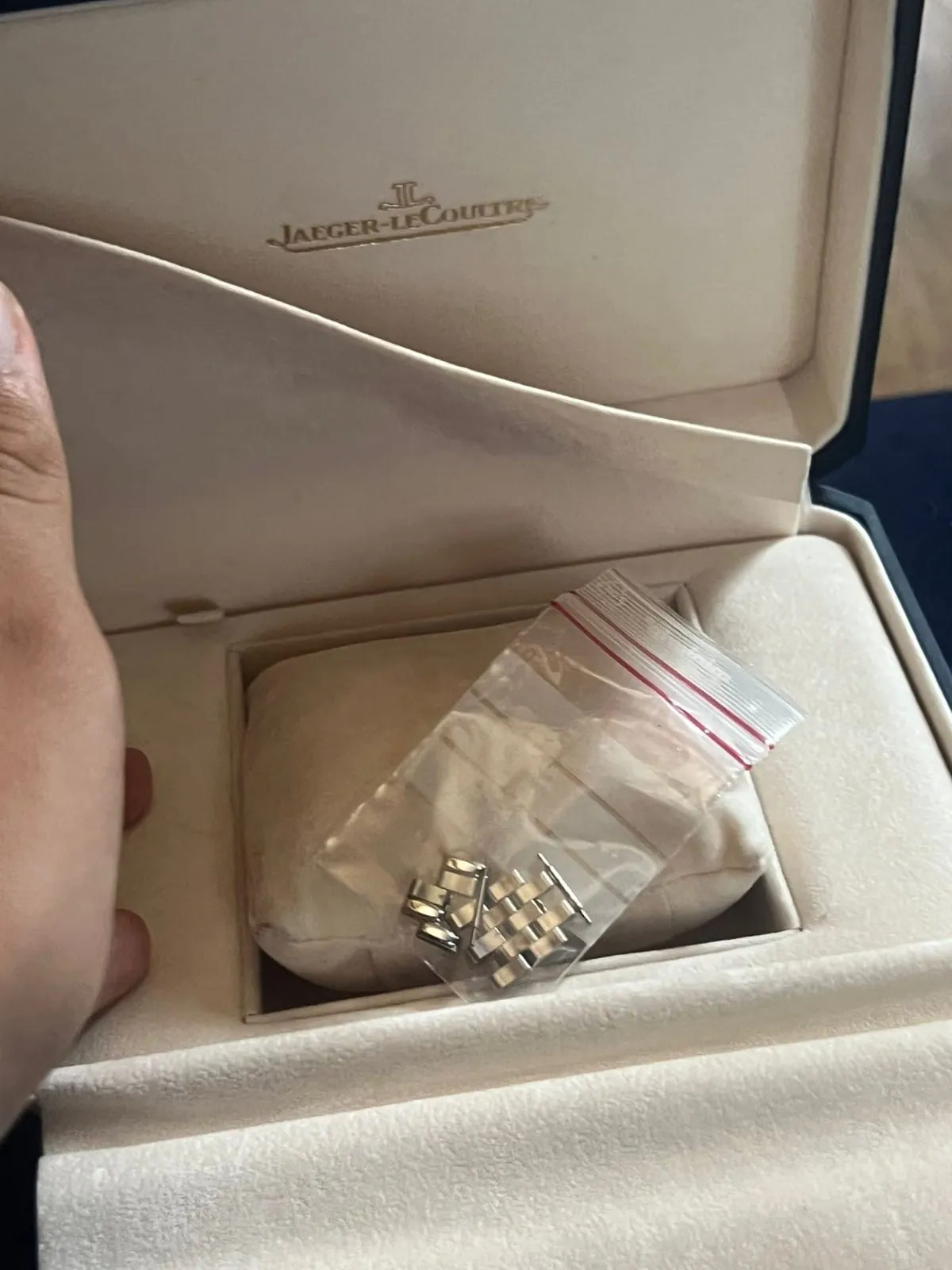 Coffret complet Jaeger-LeCoultre Reverso 260808 : bracelet en acier inoxydable, bracelet et fermoir Jaeger – Image 19
