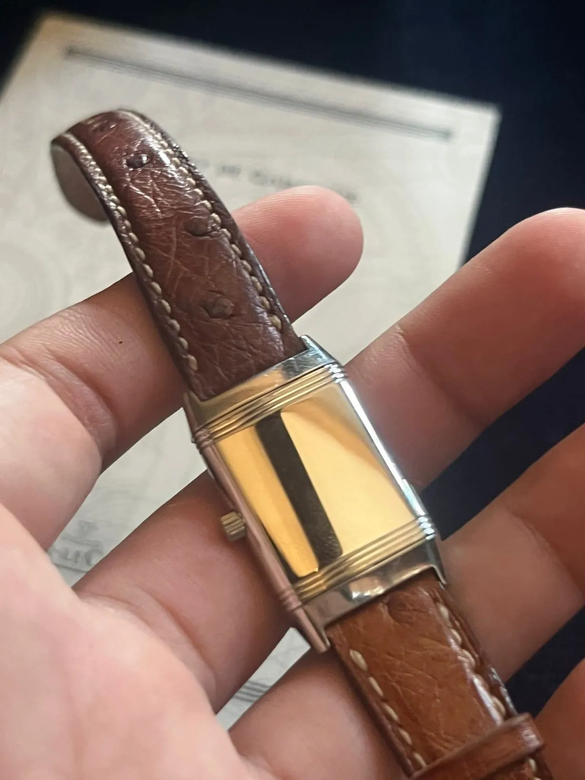 Coffret complet Jaeger-LeCoultre Reverso 260808 : bracelet en acier inoxydable, bracelet et fermoir Jaeger – Image 11