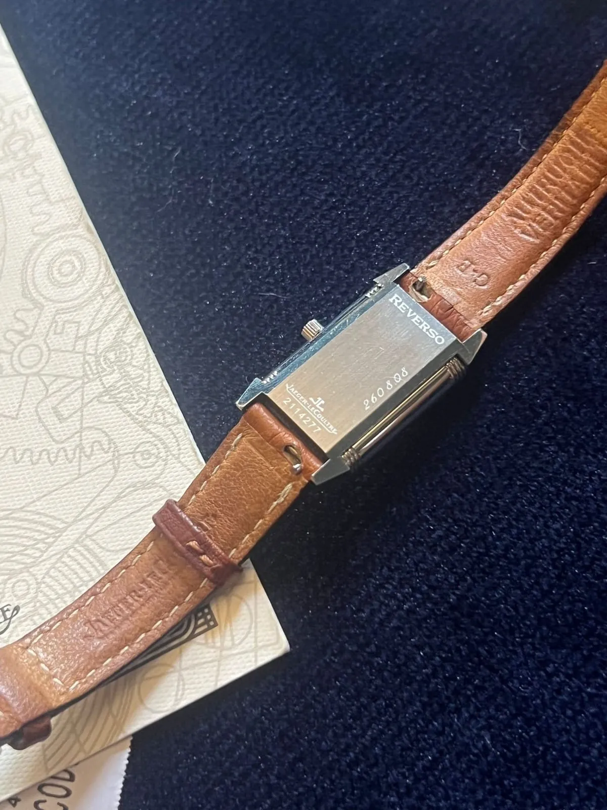 Coffret complet Jaeger-LeCoultre Reverso 260808 : bracelet en acier inoxydable, bracelet et fermoir Jaeger – Image 12