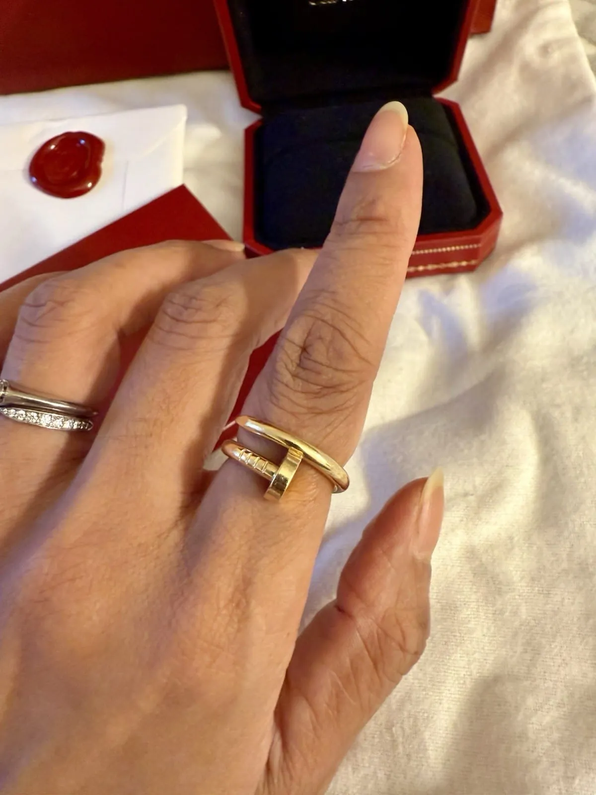 Bague Cartier , JUSTE UN CLOU modèle classique, 100 % authentique. Or jaune, taille 49. – Image 13