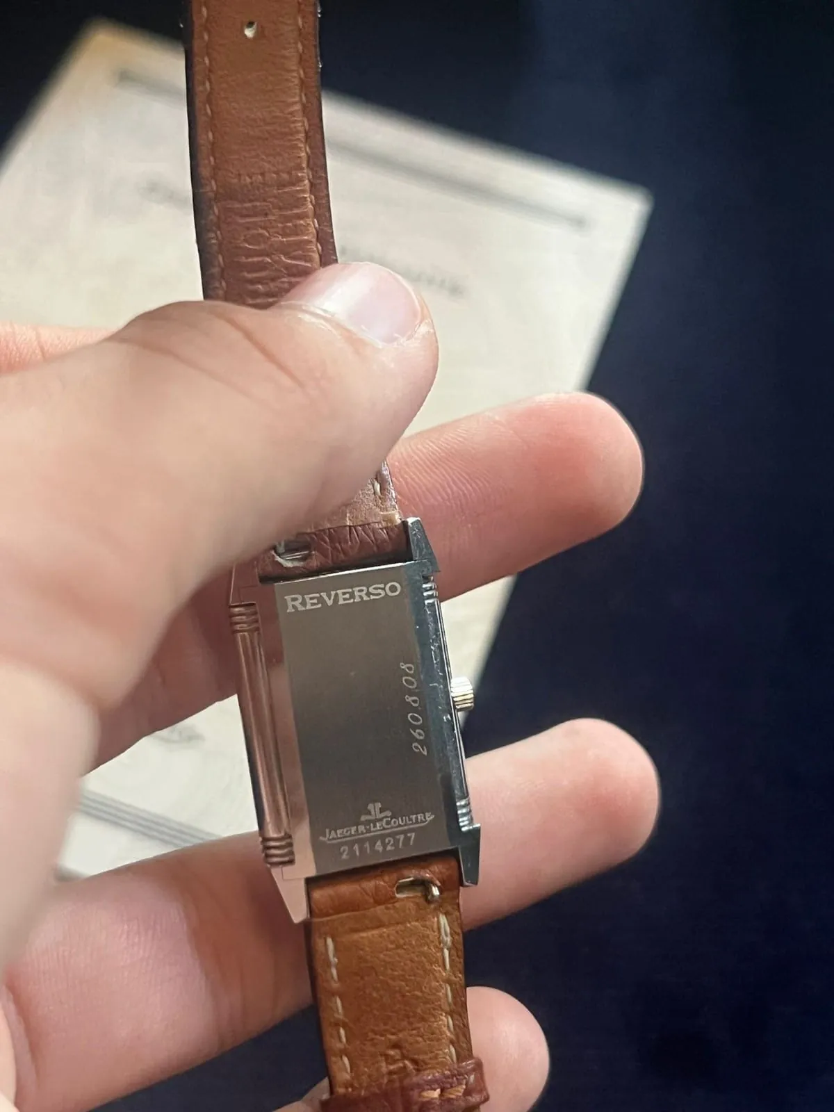 Coffret complet Jaeger-LeCoultre Reverso 260808 : bracelet en acier inoxydable, bracelet et fermoir Jaeger – Image 8