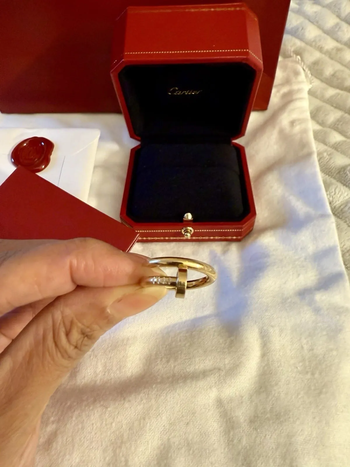 Bague Cartier , JUSTE UN CLOU modèle classique, 100 % authentique. Or jaune, taille 49. – Image 5