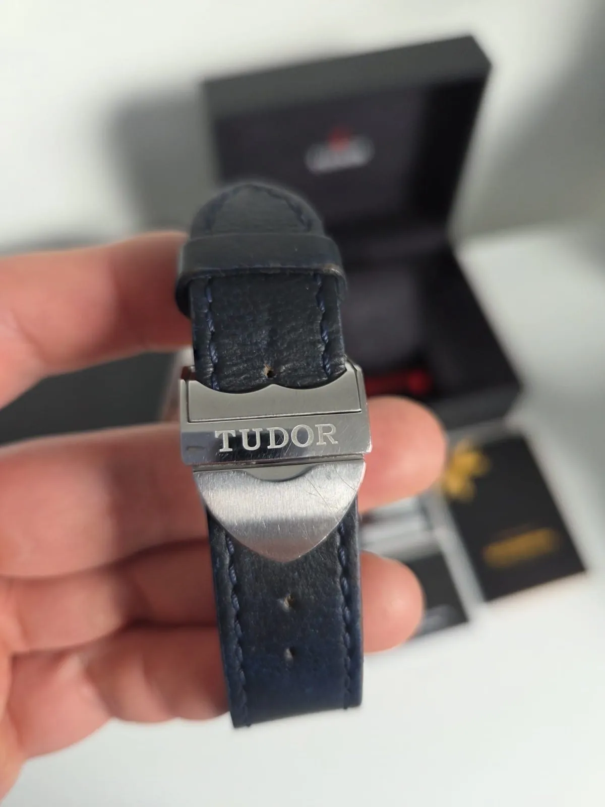 TUDOR Black Bay 41 mm Lunette bleue Montre automatique Ensemble complet 2022 – Image 9
