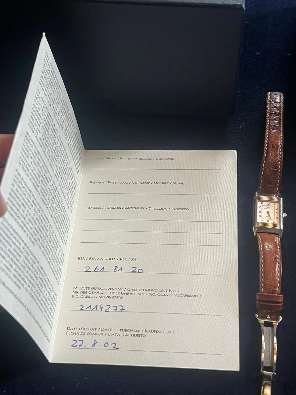 Coffret complet Jaeger-LeCoultre Reverso 260808 : bracelet en acier inoxydable, bracelet et fermoir Jaeger – Image 17