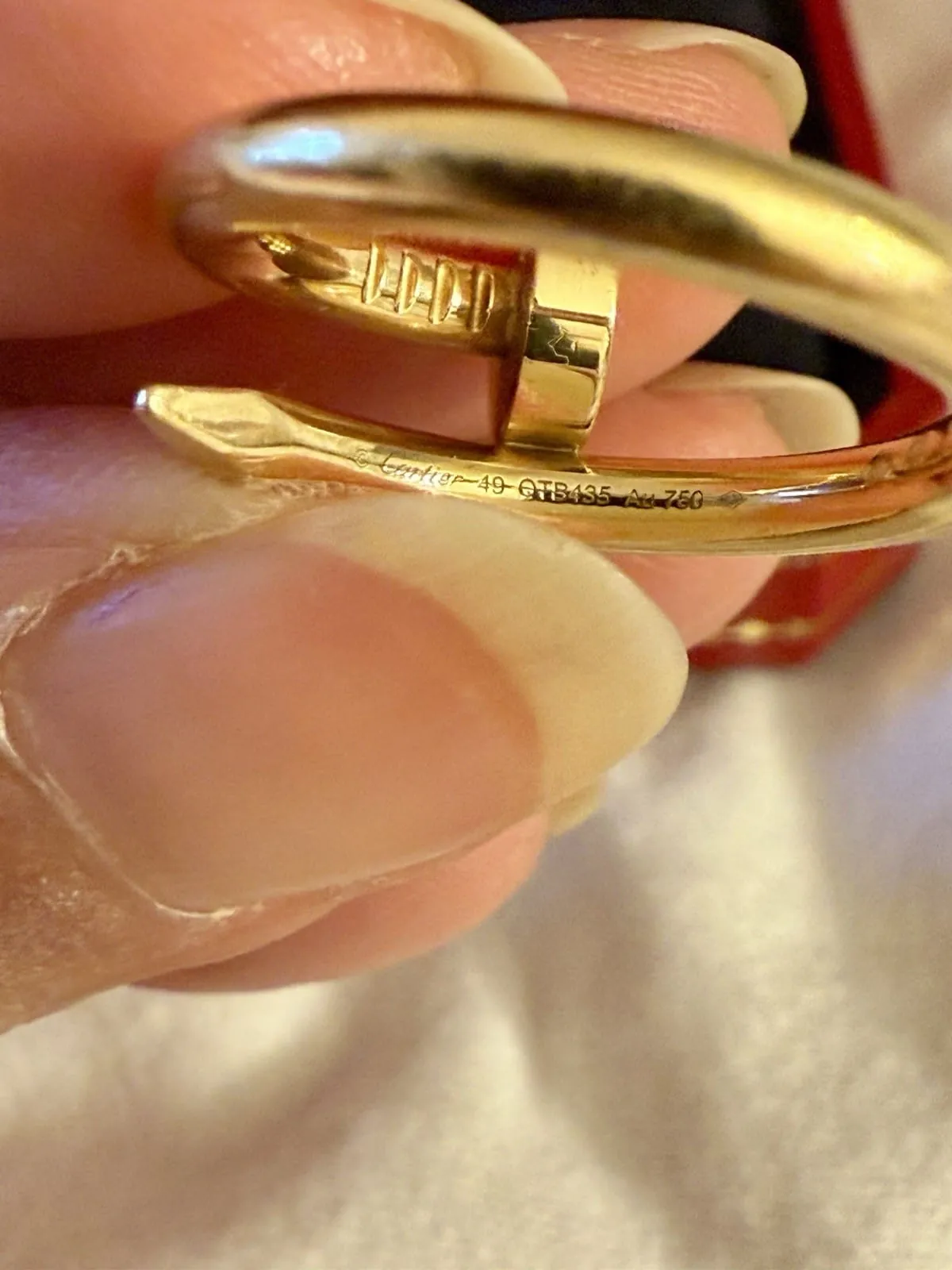 Bague Cartier , JUSTE UN CLOU modèle classique, 100 % authentique. Or jaune, taille 49. – Image 9