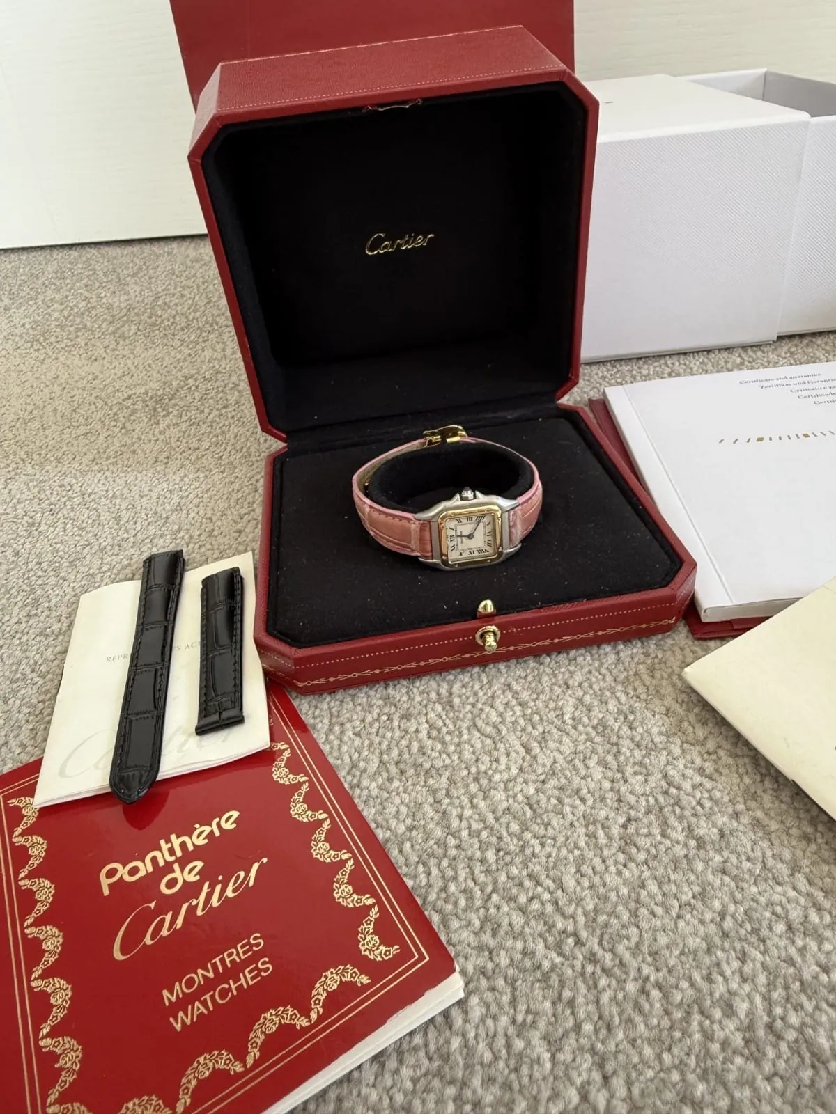 Montre Cartier Panthère pour femme - Or 18 carats et acier - Coffret complet – Image 2