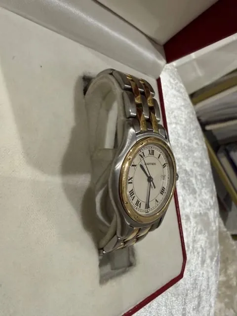 Montre Cartier Cougar 33 mm en acier et or 18 carats, boîte et papiers. Réf. 187904 – Image 4