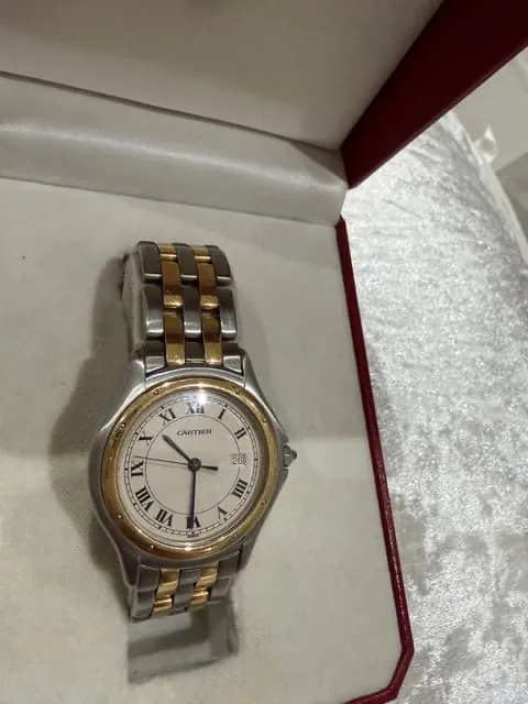 Montre Cartier Cougar 33 mm en acier et or 18 carats, boîte et papiers. Réf. 187904 – Image 3